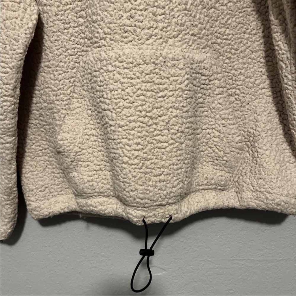 PINK Victoria's Secret Sherpa Teddy  1/4 Zip Boyfriend Pullover Size Medium - Picture 5 of 6